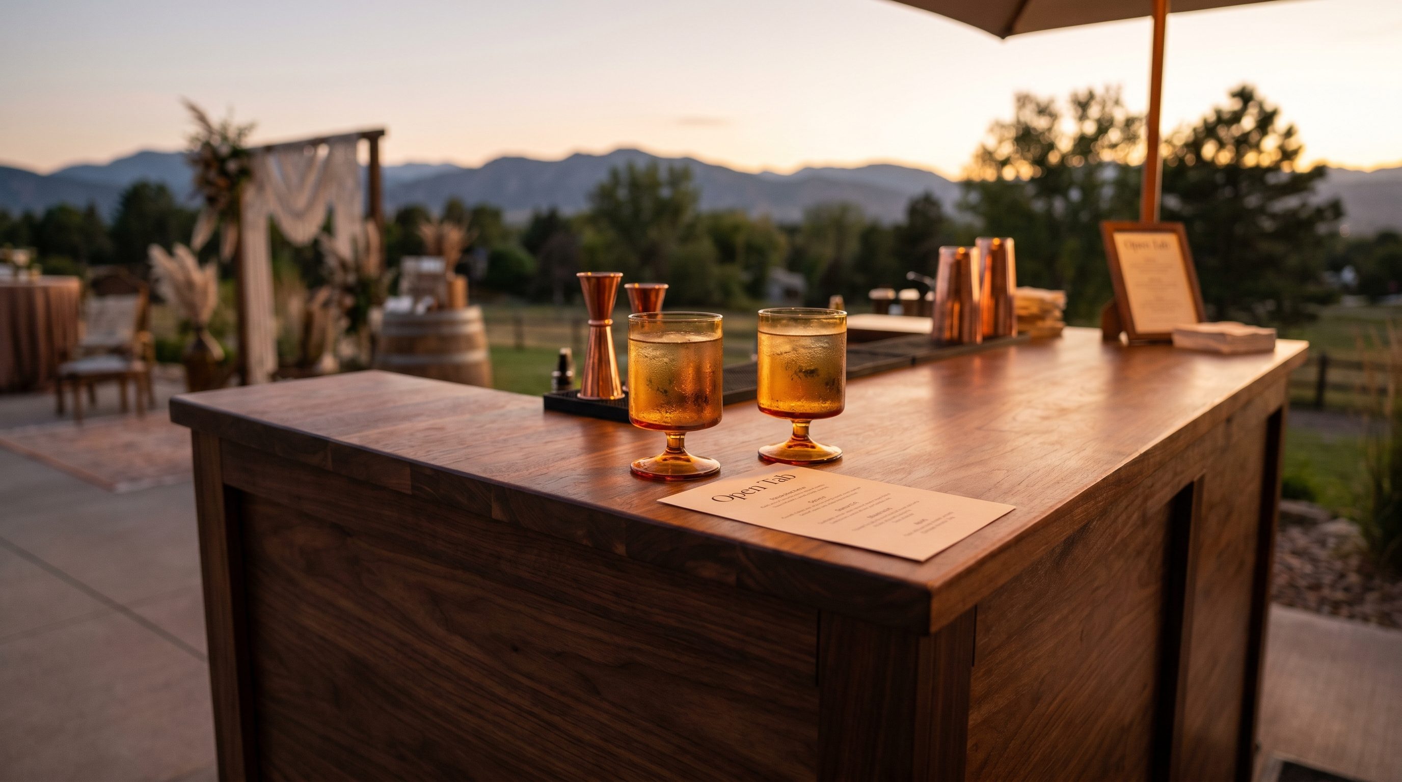 Open Tab bar setup at golden hour